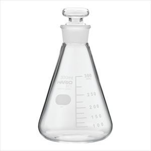 【食品衛生法適合】4-4573-04 共栓三角フラスコ 300mL（TS27） TSF-300-SCIHARIO