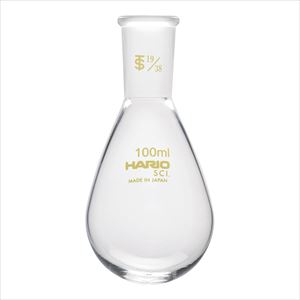 【食品衛生法適合】4-4575-05 共通摺合せなすフラスコ 100mL TS19/38 NFJ-100-19.38-SCIHA