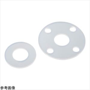 【食品衛生法適合】4-4620-07 フランジ用ゴムパッキン（JIS5K全面フランジ）Si50（シリコンゴム50°）2mm 3/