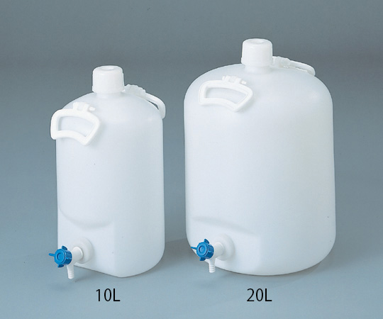 4-5333-02 ハンディーボトル活栓付 20L 細口コック付 アズワン