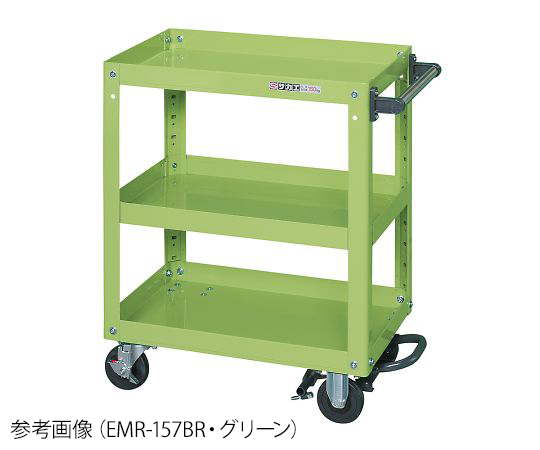4-584-03 フットブレーキ付きワゴン EKR-207BRNUサカエ