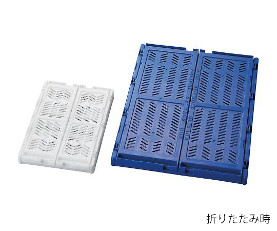 4-760-04 折りたたみコンテナ（コンパクト） ブルー PC-MBLアズワン