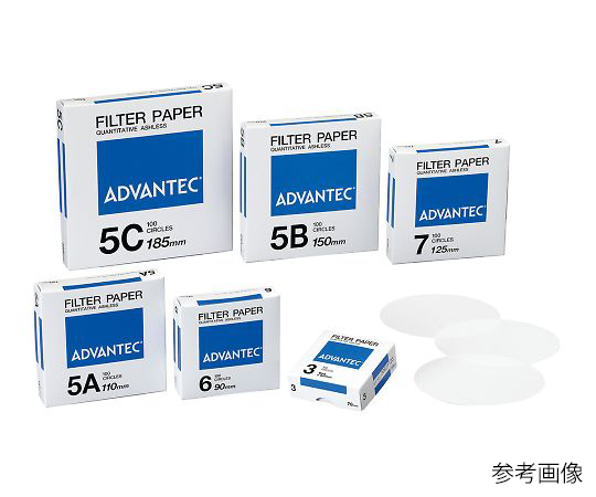 4-898-16 定量濾紙 No.5A 100枚入 01511285ADVANTEC