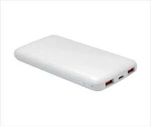 4-928-21 携帯用充電器 10000mAh L-10M-Wリーダーメディアテクノ