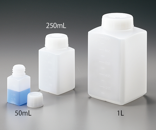 5-003-51 アイボーイ PE角瓶 50mL 100入 v>