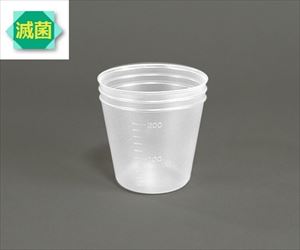 【滅菌】5-077-33 ディスポカップ(γ線滅菌済) 200mL V200-ST