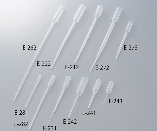 【サンプルあり】5-1022-09 ピペット 微量用スポイト 0.2mL 1000本入 E-281