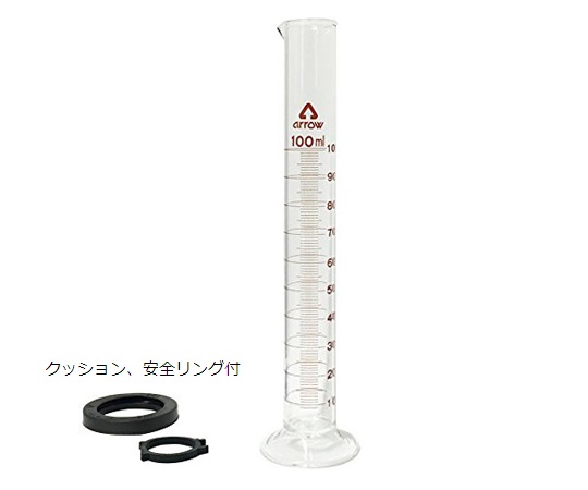 【校正対応】6-231-06 メスシリンダー（硬質ガラス） 100mL