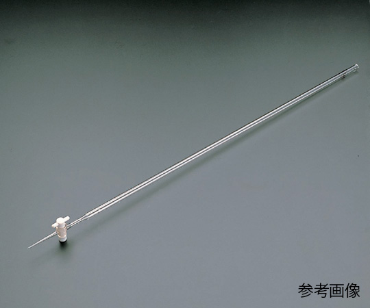 【校正対応】6-253-03 ビュレット硼珪酸ガラス製 PTFE活栓付 白 25mL