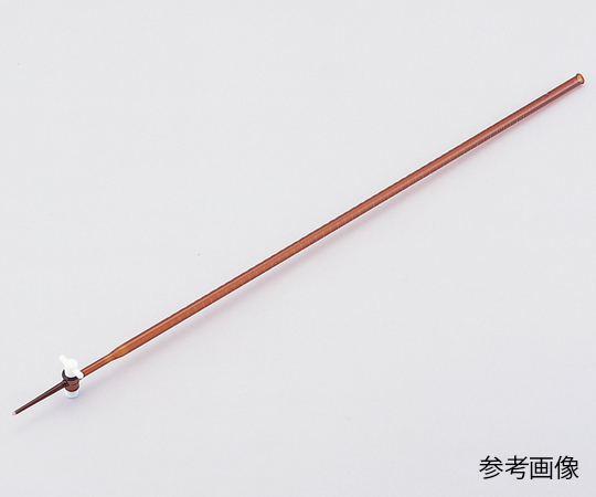 【校正対応】6-254-04 ビュレット硼珪酸ガラス製 PTFE活栓付 茶褐色 50mL