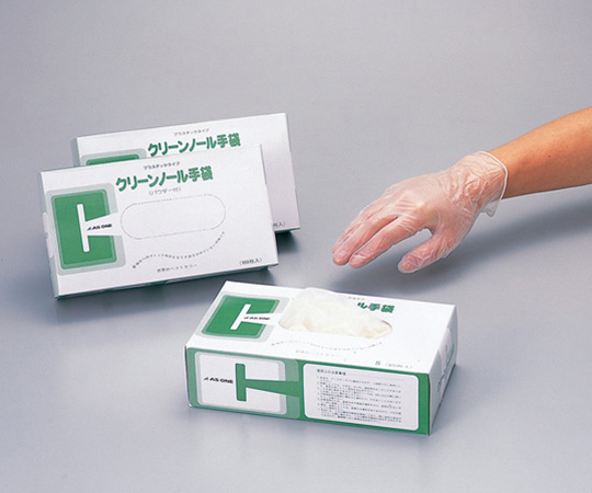 6-903-01 クリーンノール手袋 PVC パウダー付 L 100枚入 アズワン