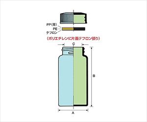 61-0145-23 TSスクリュー管瓶 褐色 60.0ml No.7L マルエム