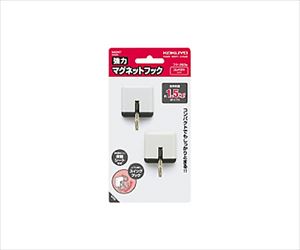 61-0626-19 強力マグネットフック白１．５ｋｇ ２個入 前後スイングフックタイプ フク-263Wコクヨ