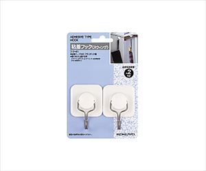 61-0629-45 粘着フック（スイングタイプ） 白 耐荷重２ｋｇ ２個入 フク-61コクヨ