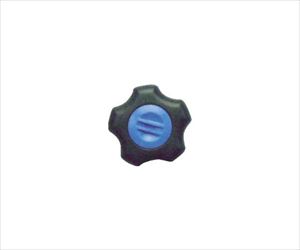 61-2080-53 フィットノブ M6 本体/黒 キャップ/青 （5個入り） FIT-K-M6-B-5P三星産業貿易