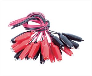 61-2227-56 テストリード小 20cm シールドクリップS両端付 1袋（PK）10本 TLA-13テイシン電機