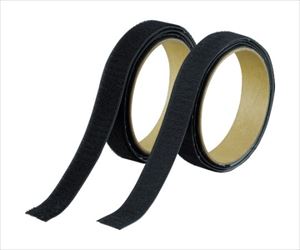 61-2803-95 マジックテープR強粘着幅25mm長さ1m黒（1巻=1セット） TMSD-25-BKトラスコ中山