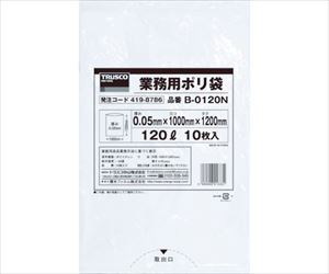 61-3316-94 業務用ポリ袋0.05X120L(透明) B-0120Nトラスコ中山 61-3316-94 業務用ポリ袋0.05X120L(透明) B-0120Nトラスコ中山