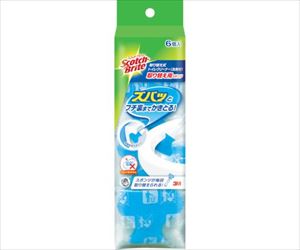 61-3330-94 スコッチ・ブライト 取り替え式トイレクリーナー 取り替え用スポンジ（6個入） T-557-6RFスリーエム