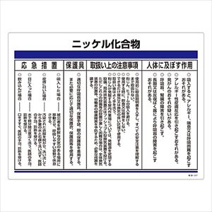 61-3383-88 特定化学物質関係標識 「ニッケル化合物」 特38-317 035317日本緑十字社