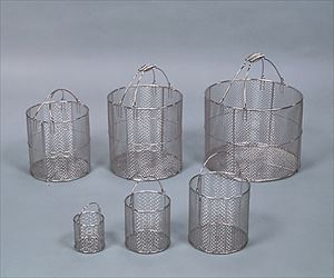 61-3521-13 丸型洗浄カゴ 100φ×100(H) SS100三和化研工業