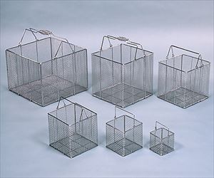 61-3521-16 角型洗浄カゴ 220×220×220(H) SS220三和化研工業
