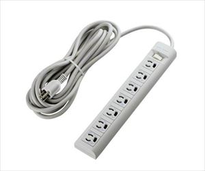 61-3642-32 OAタップ 3P 7個口 マグネット 抜け止め スイッチ 簡易 5m T-Y055DAエレコム