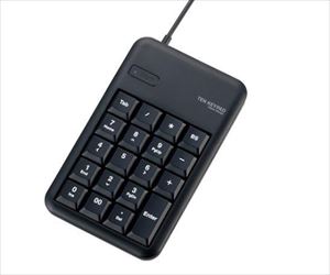 61-3697-03 有線テンキーボード Sサイズ メンブレン 高耐久 ブラック TK-TCM013BKエレコム