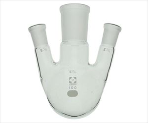 61-4424-38 共通摺合三口丸底フラスコ 100mL 005360-15100柴田科学