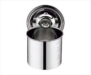 61-6524-51 UK 18-8 キッチンポット 目盛付 12cm 手無 4653800YUKIWA