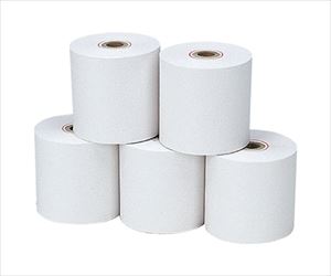 61-7323-59 汎用サーマル(感熱紙) ロールペーパー 中保存タイプ 紙幅58×外径80mm 入数5巻 61-550-10