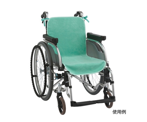 61-7364-46 車いすシートカバー グリーン ケアメディックス