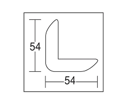 61-7441-74 スポンジ 54×54×450 黄(粘着タイプ) PSRLY-450-1光