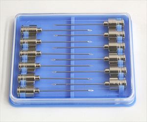 【医療機器クラス1】61-9092-83 VAN金属針 皮下針 1/1(ゲージ22G ロック基 針先約12°)RB 010362