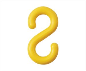 61-9937-44 S字フック 黄 2個組 284123日本緑十字社