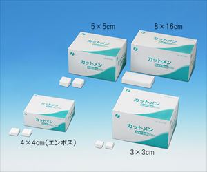【医療機器クラス1】61-9986-80 カットメン 4×4cm 500g エンボス加工 001-011253イワツキ