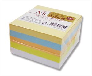 62-1041-72 NSF-70 付箋 パステルアソート 75×75(5色アソート) 100枚×5 007597700アックス