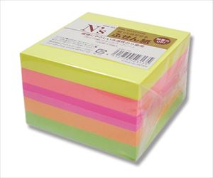 62-1041-75 NSF-73 付箋 蛍光色アソート 75×75(5色アソート) 100枚×5 007597703アックスコ