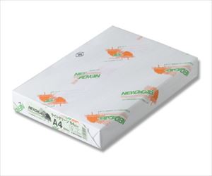 62-1044-97 コピー用紙 NEWファインカラー(国産) A4ライトグリーン 500枚 007574623北越製紙