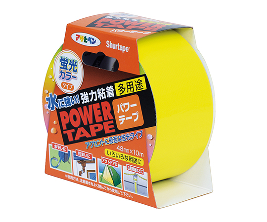 62-2312-83 パワーカラーテープ 48mmX10m (蛍光イエロー) T107アサヒペン