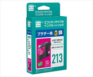62-2713-75 ブラザー用リサイクルインクカートリッジ マゼンタ ECI-BR213Mエコリカ