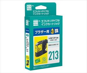 62-2713-76 ブラザー用リサイクルインクカートリッジ イエロー ECI-BR213Yエコリカ