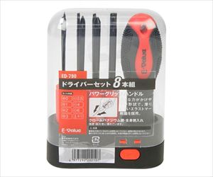 62-2831-81 E-Value ドライバーセット(+、-) 8本組 ED-790藤原産業