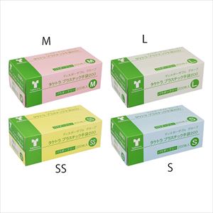 62-3618-95 タケトラプラスチック手袋200 パウダーフリー M 200枚入 075883竹虎
