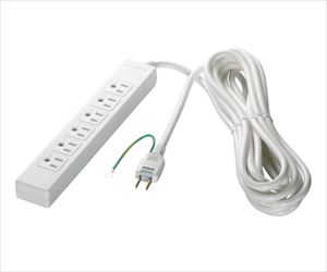 62-4120-16 3ピン式電源タップ 6個口 マグネット付 2m ホワイト BSTAPMG3620WHBUFFALO