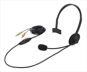 62-4120-80 ヘッドセット 片耳ヘッドバンド ノイズ低減 ブラック BSHSH05BKBUFFALO