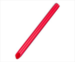 62-6538-83 タピオカストロー 片先ストレート裸 (130本箱入) 赤 No.645シバセ工業