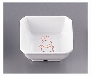 62-6856-46 メラミンお子様用弁当シリーズ ミッフィー M-331P角小鉢(松花堂用) 関東プラスチック