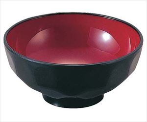 62-6858-31 二色亀甲汁椀 SW-121 黒/内ワイン