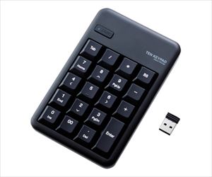 62-8603-14 2.4GHzワイヤレステンキーパッド ブラック TK-TDM017BKエレコム